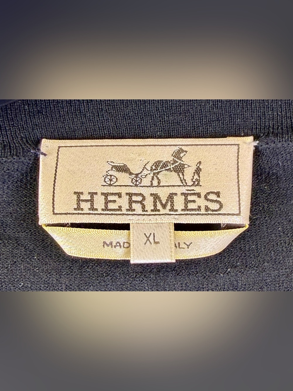 HERMES CREWNECK COLOR-BLOCK WOOL KNIT SWEATER - Picture 5 of 6